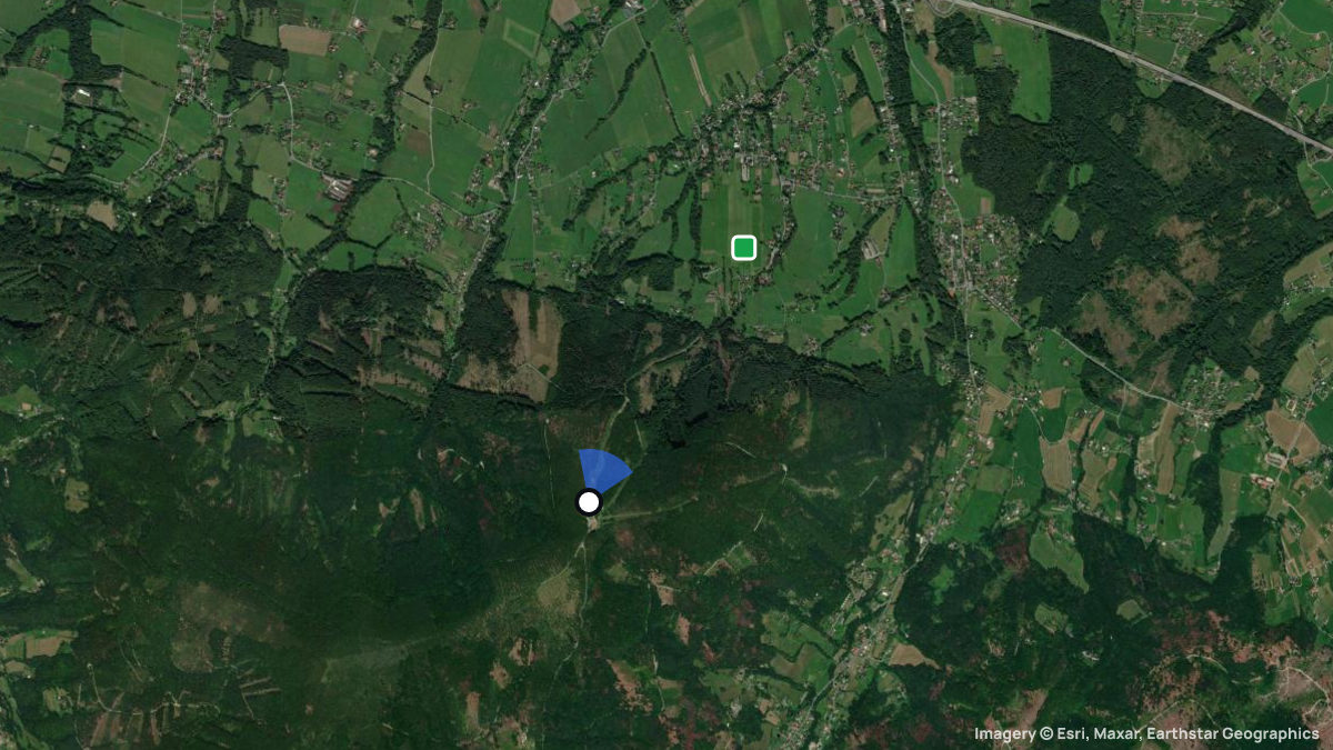 Satellite map of Javorovy with its launches and landings