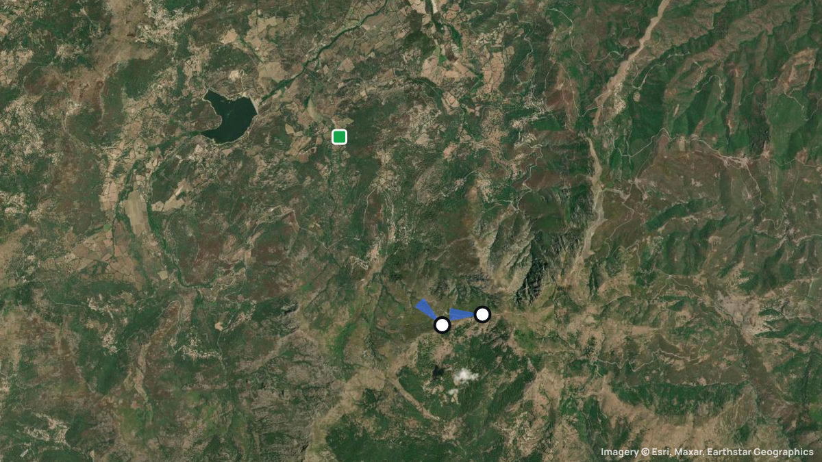 Satellitenkarte von Col de Bataille mit Start- und Landeplätzen