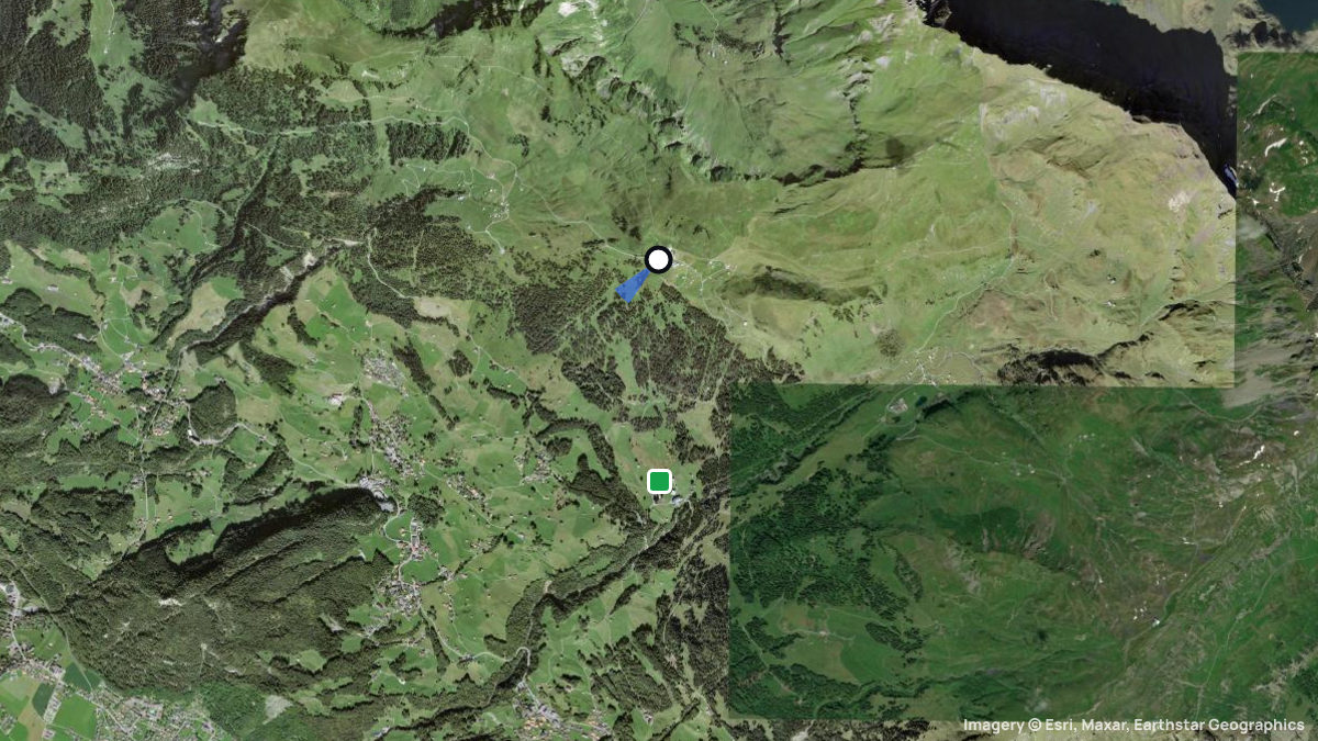 Satellite map of Käserstatt with its launches and landings