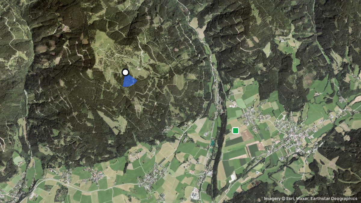 Satellite map of Schießling with its launches and landings
