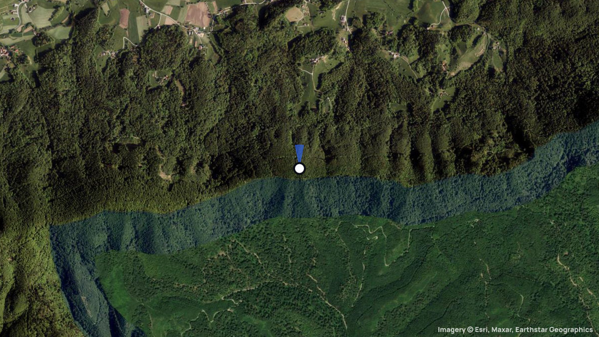 Satellite map of Macelj with its launches and landings