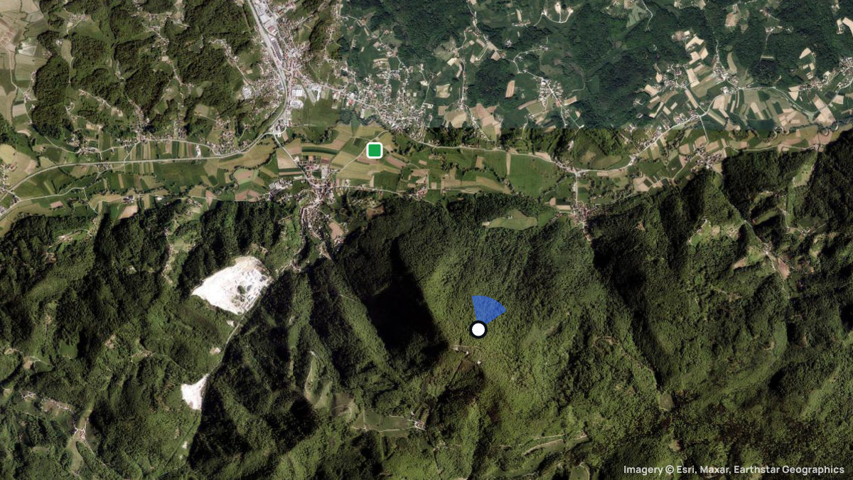 Satellite map of Boc with its launches and landings