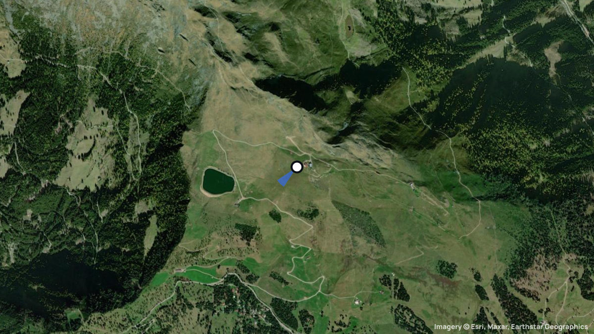 Satellitenkarte von Zettersfeld mit Start- und Landeplätzen