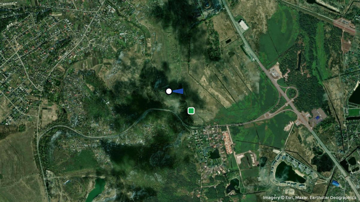 Satellite map of Khodosivka with its launches and landings
