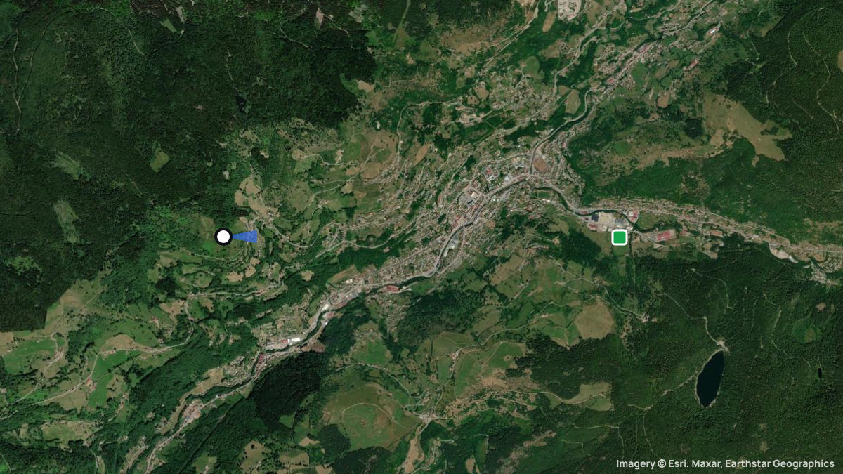 Satellite map of Basse des Feignes with its launches and landings