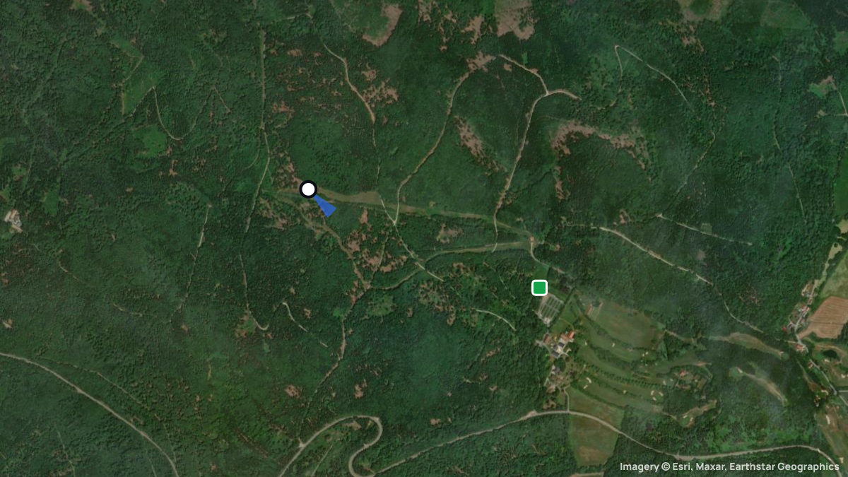 Satellitenkarte von Voithenberg mit Start- und Landeplätzen