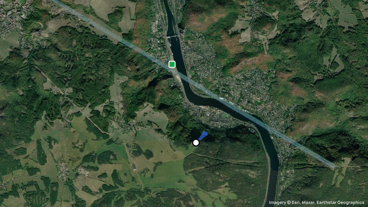 Satellitenkarte von Certak mit Start- und Landeplätzen