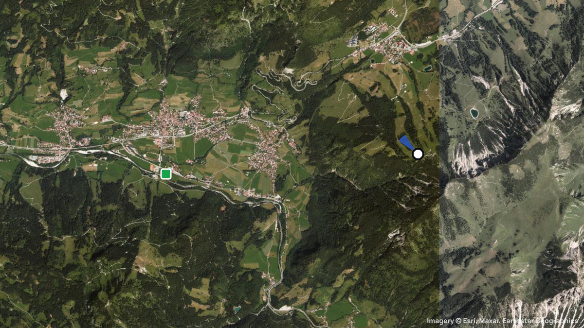 Satellitenkarte von Iseler mit Start- und Landeplätzen