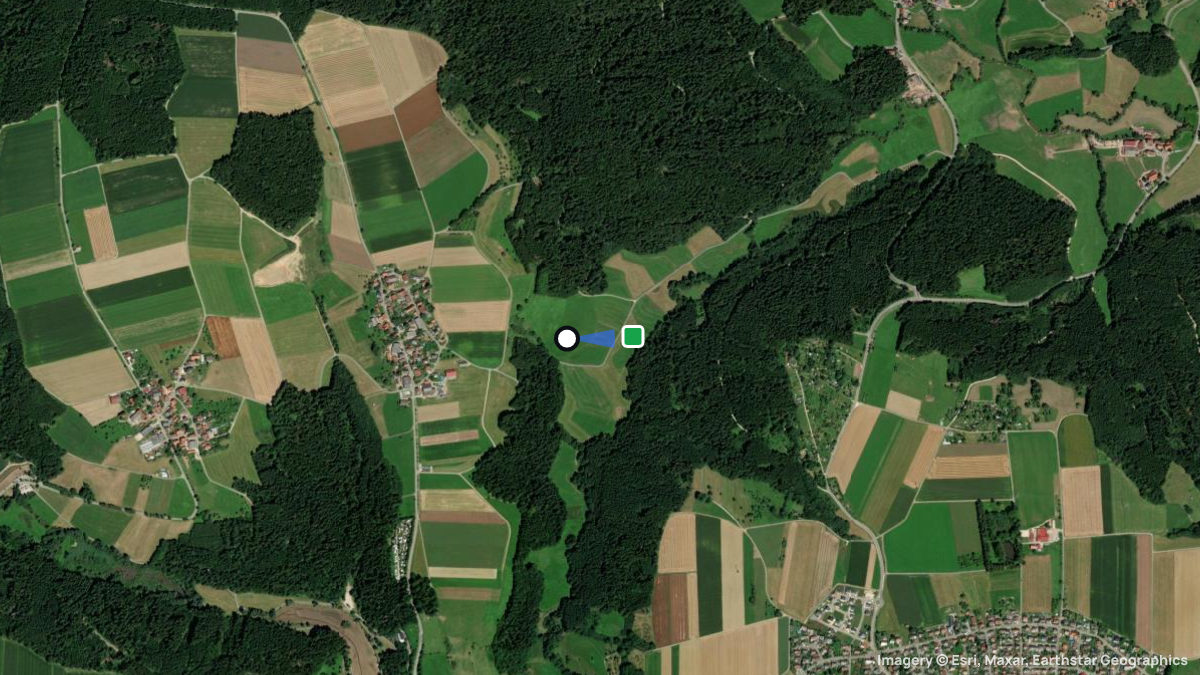 Satellite map of Armutswiesen with its launches and landings
