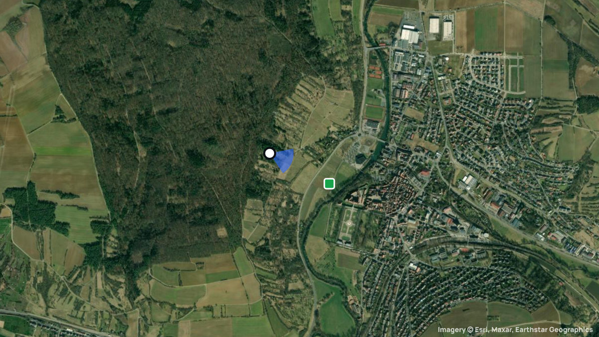 Satellitenkarte von Winterberg mit Start- und Landeplätzen
