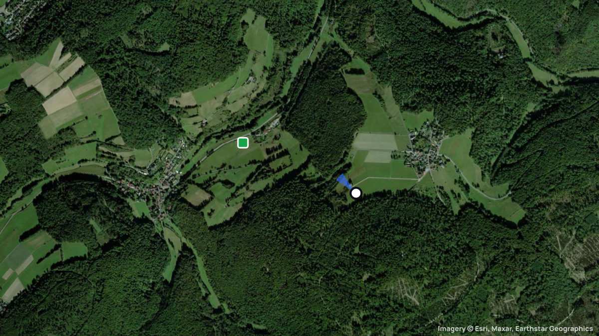 Satellite map of Treisberg with its launches and landings