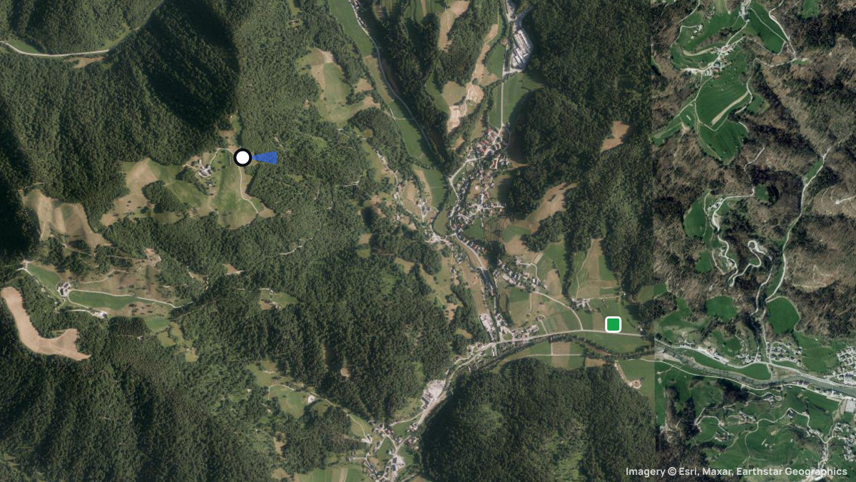 Satellite map of Slajka with its launches and landings
