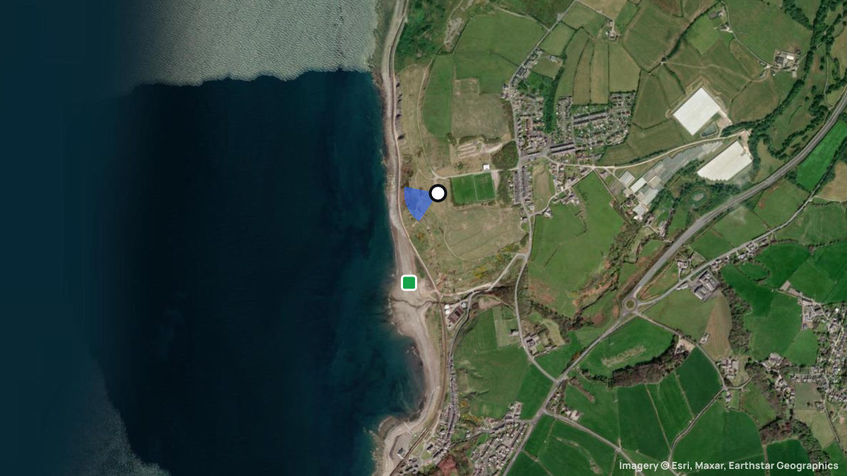 Satellite map of Lowca with its launches and landings