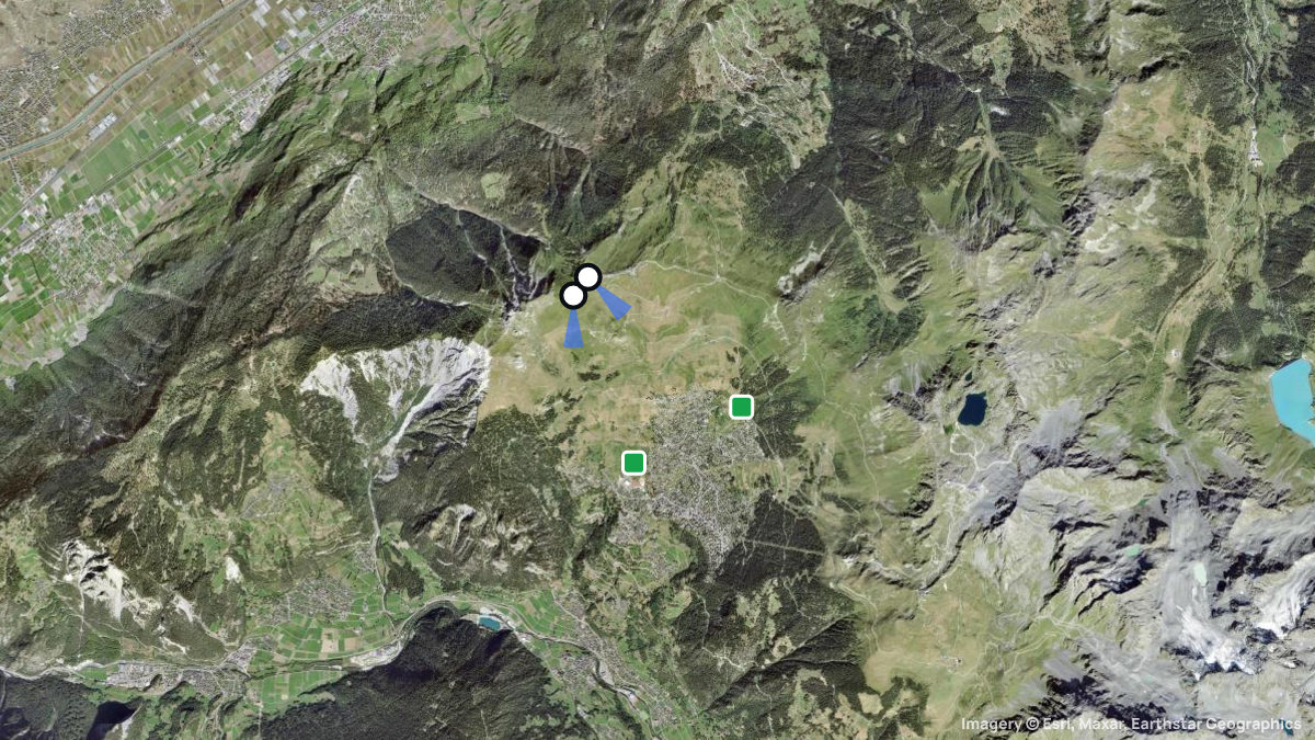 Satellite map of La Tournelle with its launches and landings