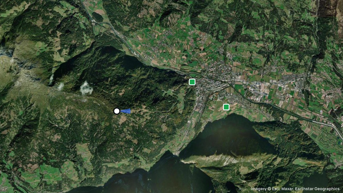Satellite map of Hochstein with its launches and landings