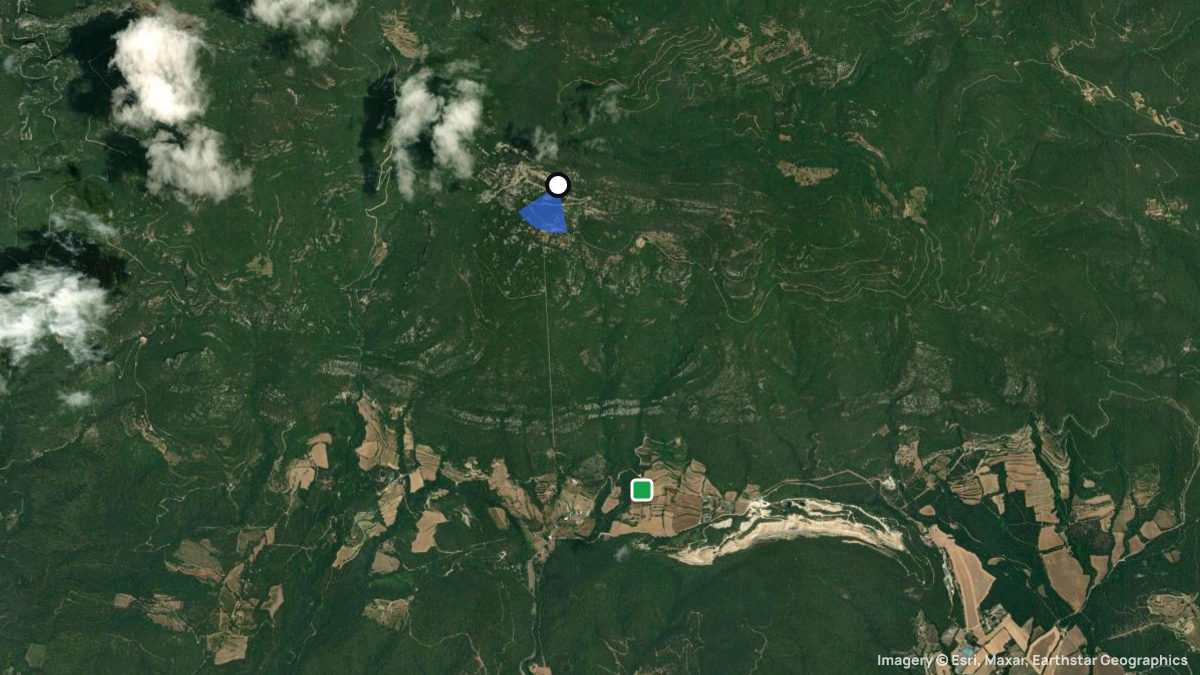 Satellite map of El Mont with its launches and landings