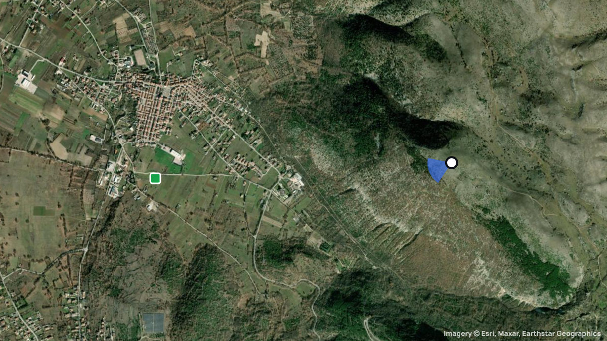 Satellite map of Gioia dei Marsi with its launches and landings