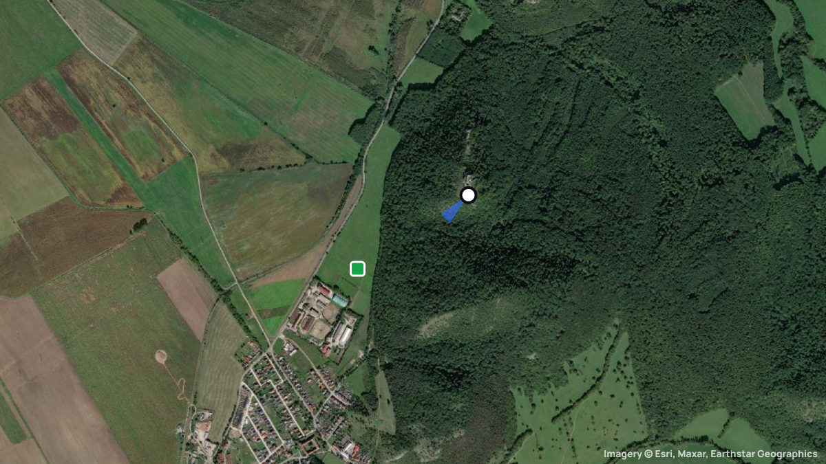Satellite map of Plavecky with its launches and landings