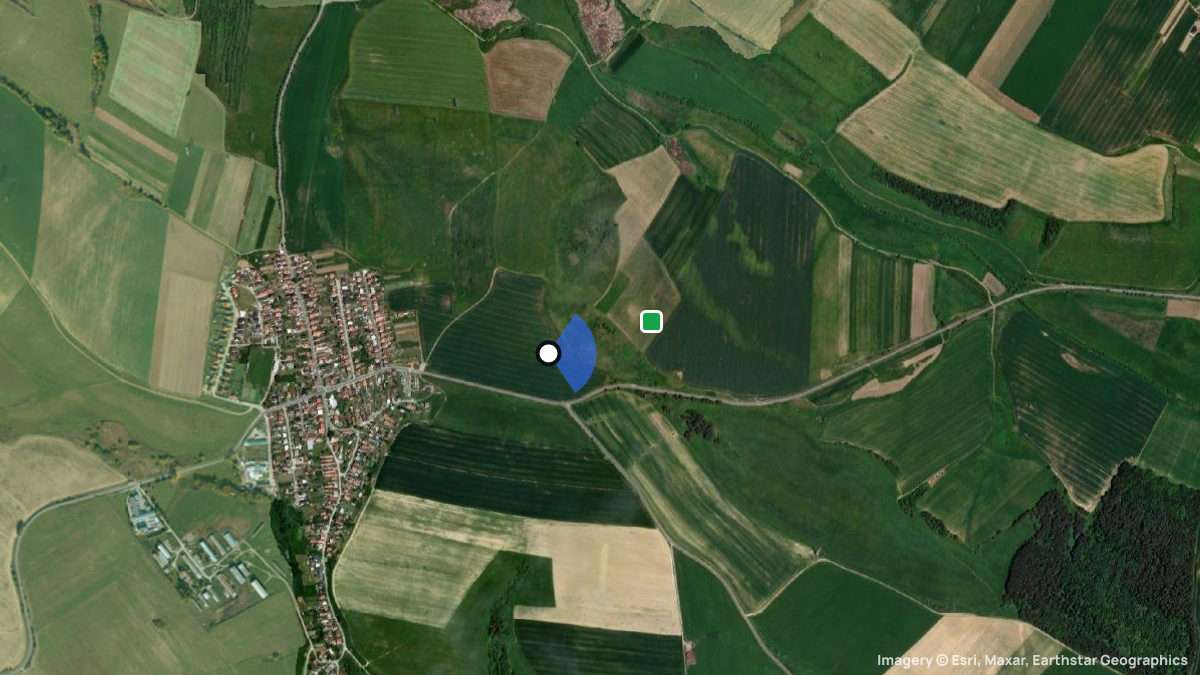 Satellitenkarte von Jamnik mit Start- und Landeplätzen