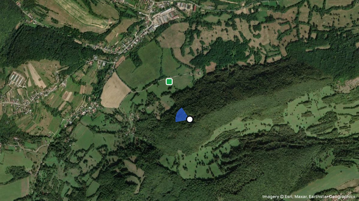 Satellitenkarte von Horna Suca mit Start- und Landeplätzen