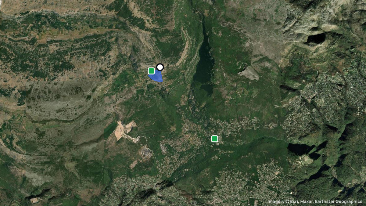 Satellitenkarte von Plateau de Cavillore mit Start- und Landeplätzen