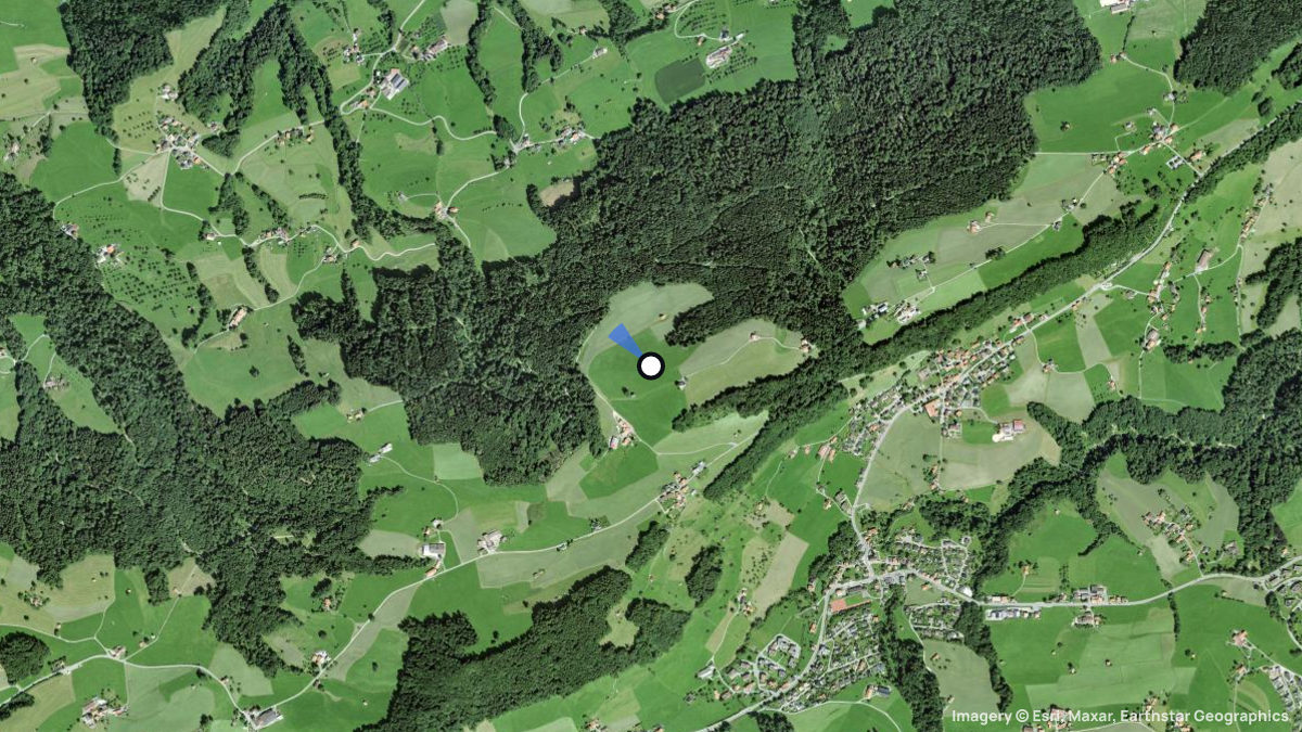 Satellitenkarte von Rorschacherberg mit Start- und Landeplätzen