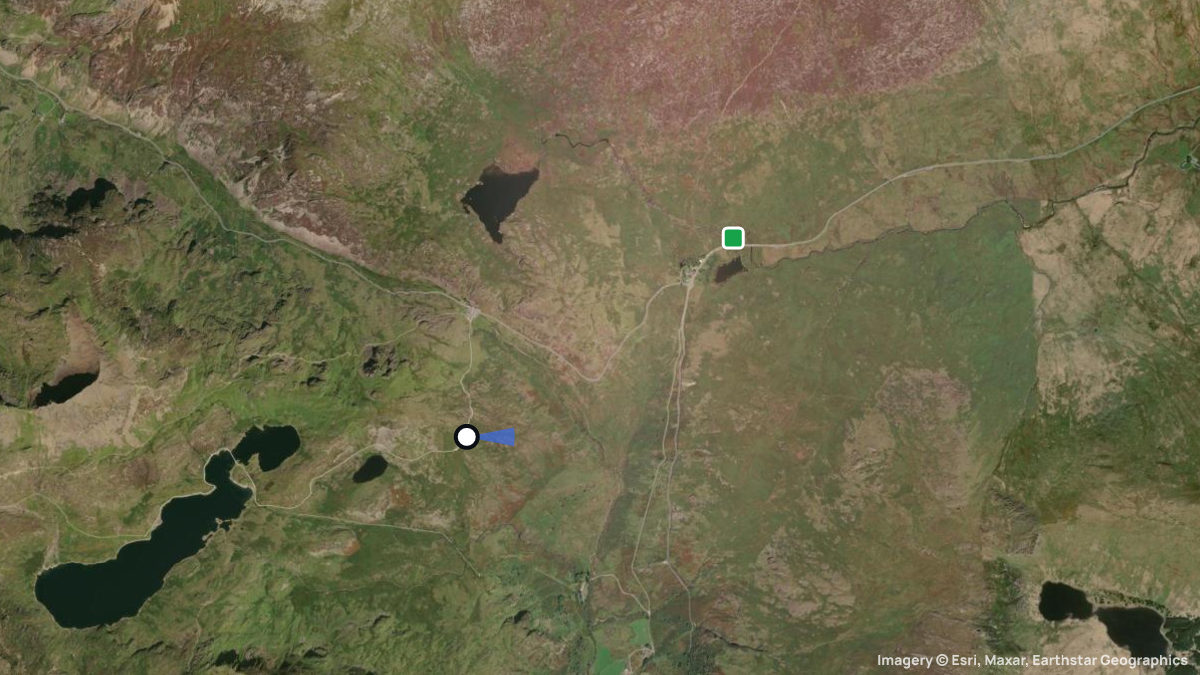 Satellite map of Station 4 with its launches and landings