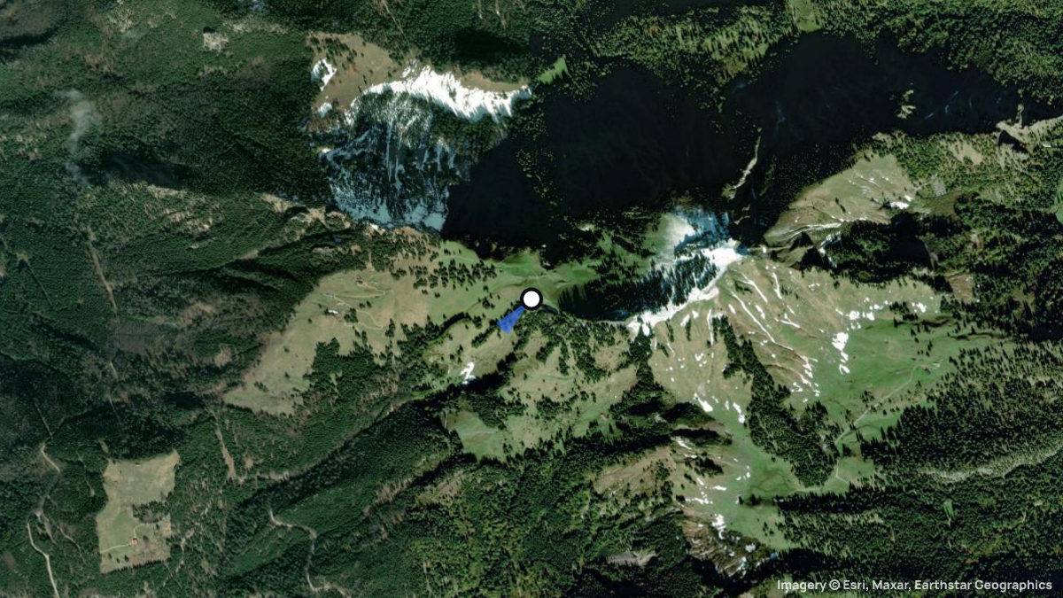 Satellitenkarte von Moarbichl mit Start- und Landeplätzen