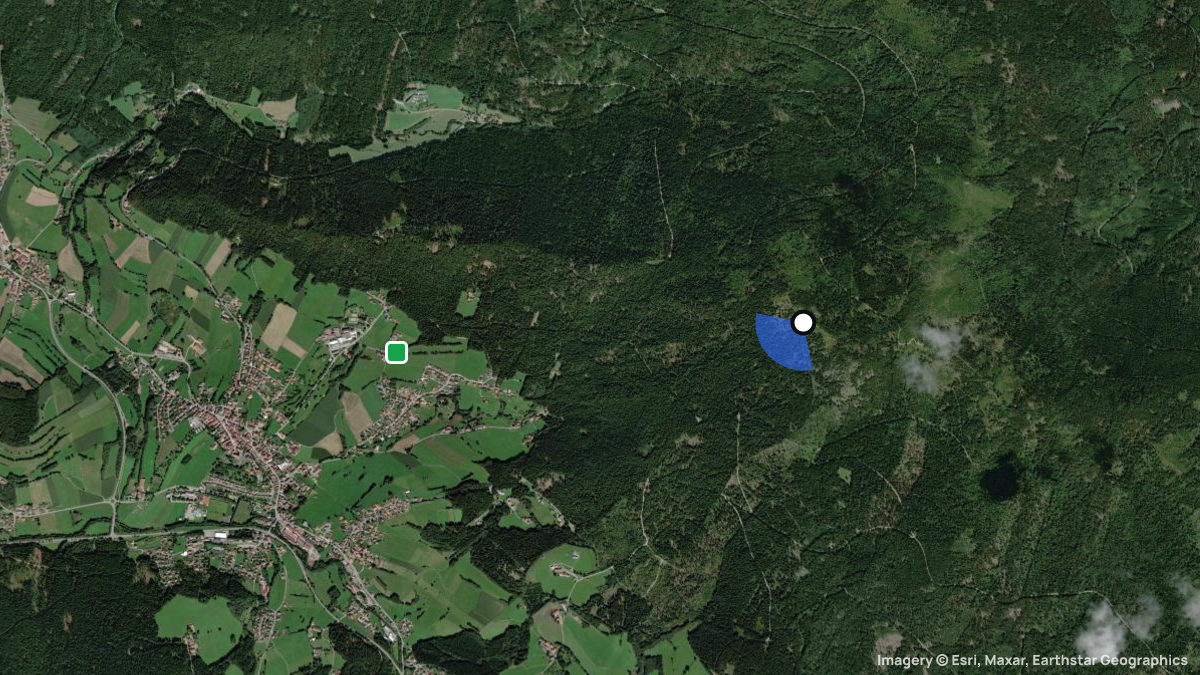 Satellite map of Osser with its launches and landings
