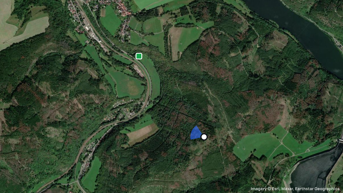 Satellite map of Hockeroda with its launches and landings
