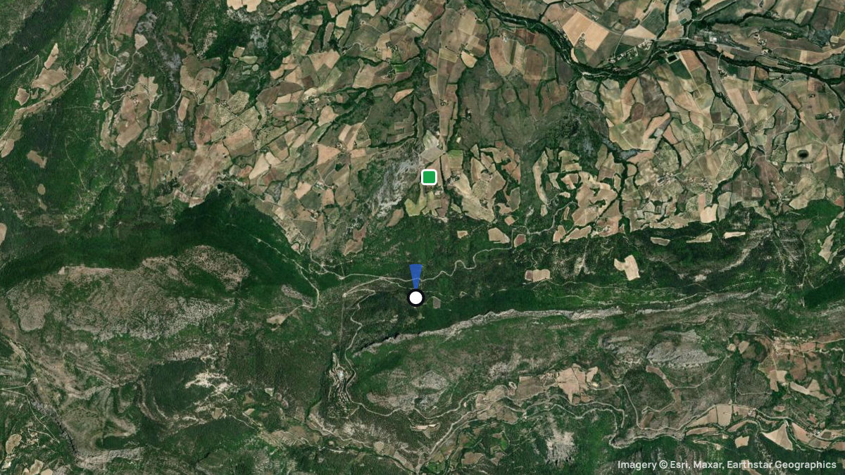 Satellitenkarte von Col D'Ey mit Start- und Landeplätzen