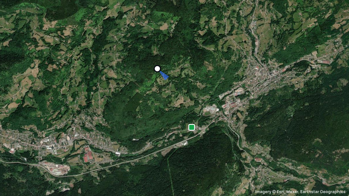 Satellite map of Lambert with its launches and landings
