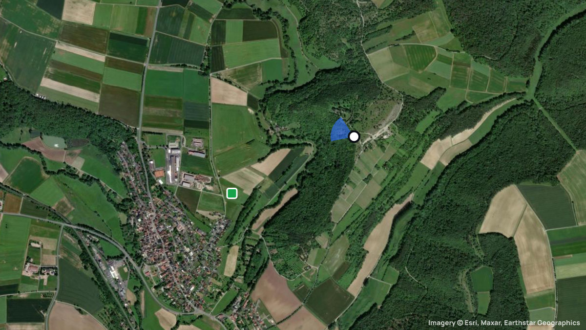Satellite map of Homburg with its launches and landings