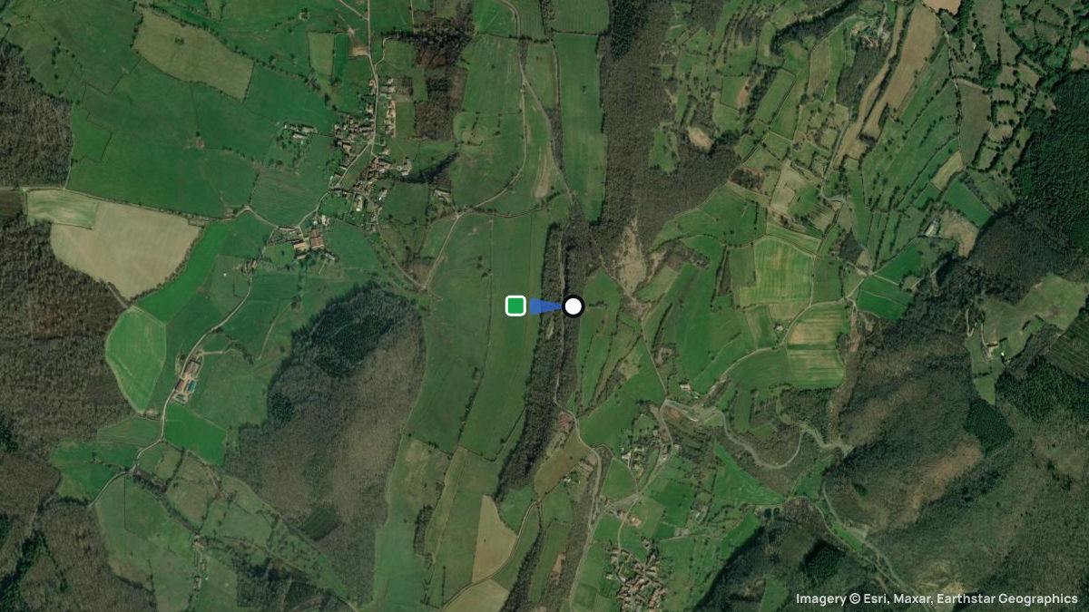 Satellite map of La Vierge with its launches and landings