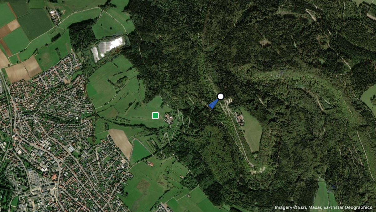 Satellitenkarte von Dreifaltigkeitsberg mit Start- und Landeplätzen