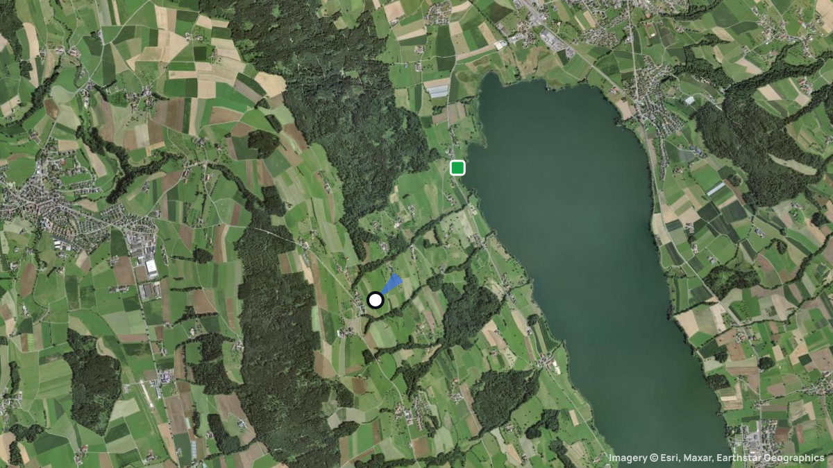 Satellite map of Herlisberg with its launches and landings
