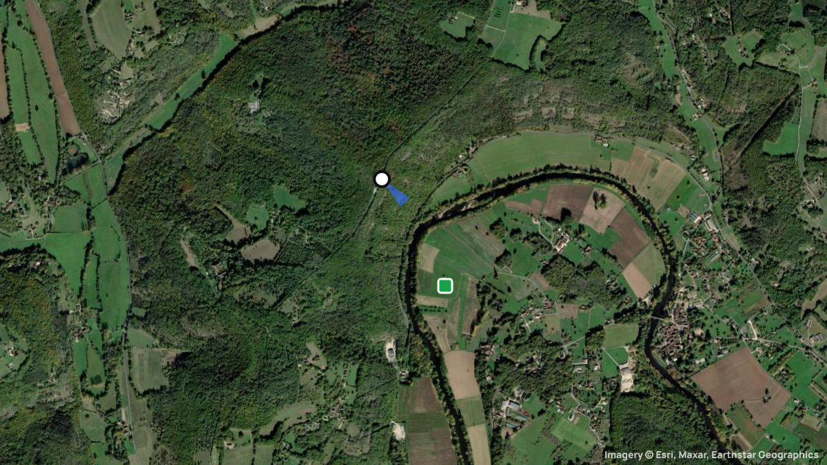 Satellite map of Cote de Jor with its launches and landings
