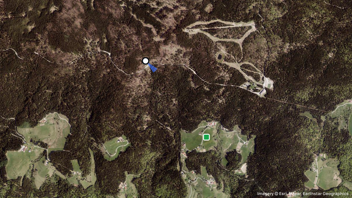 Satellite map of Trije Kralji with its launches and landings