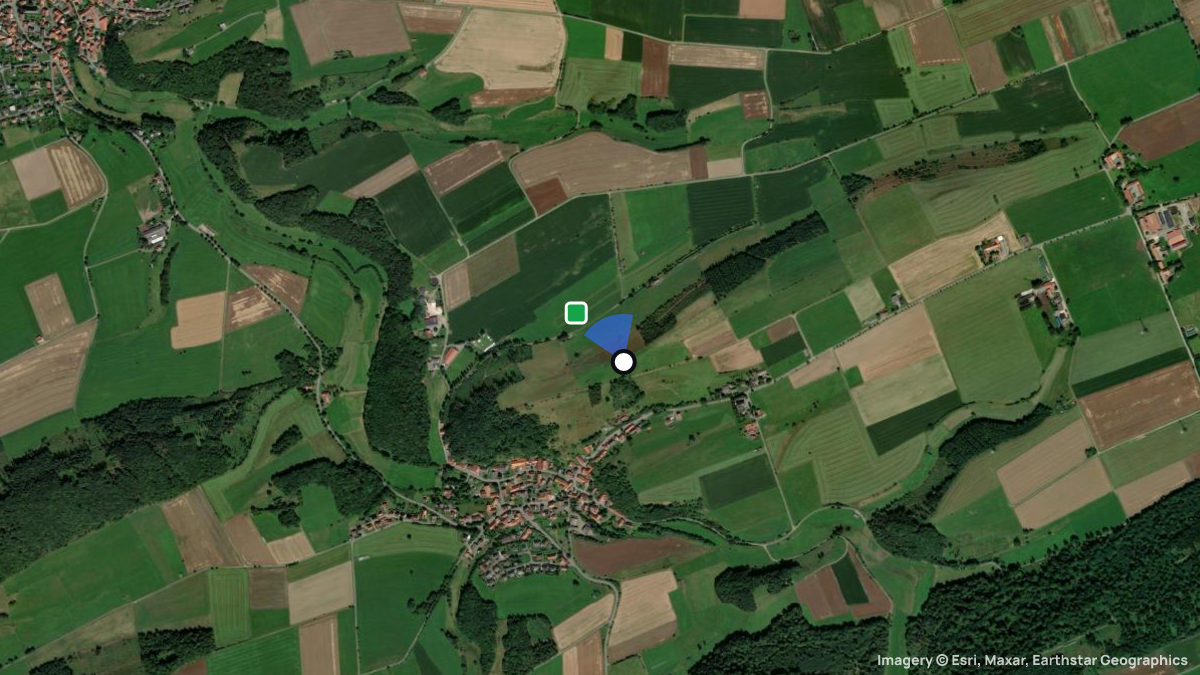Satellite map of Wirmighausen with its launches and landings