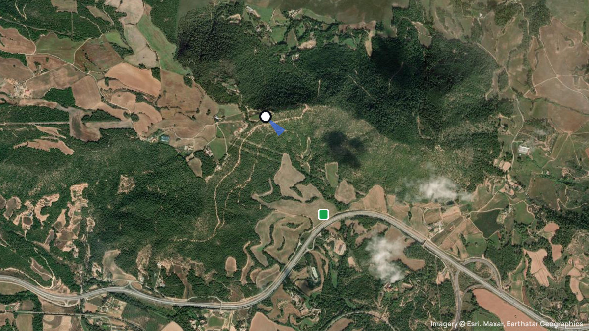 Satellite map of Montserrat with its launches and landings