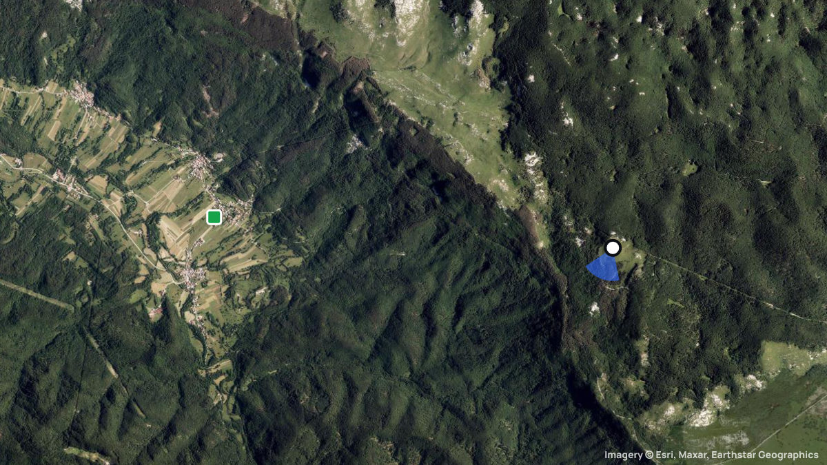 Satellite map of Goljak with its launches and landings