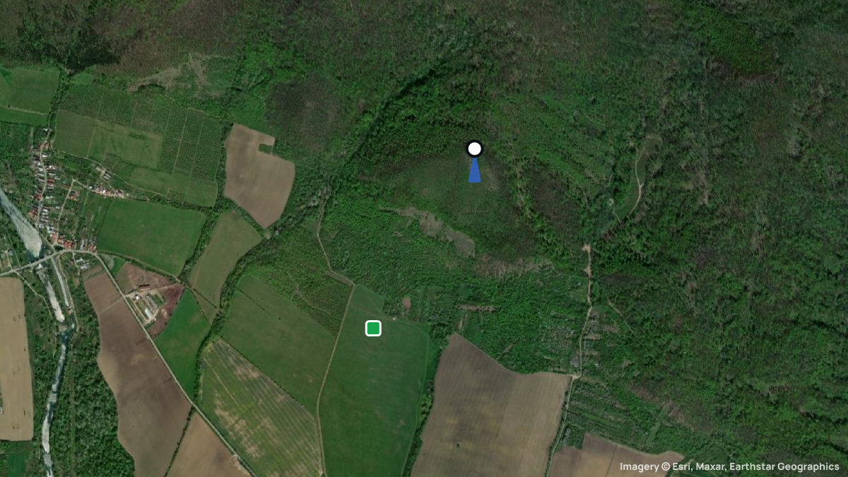 Satellite map of Jakovec with its launches and landings
