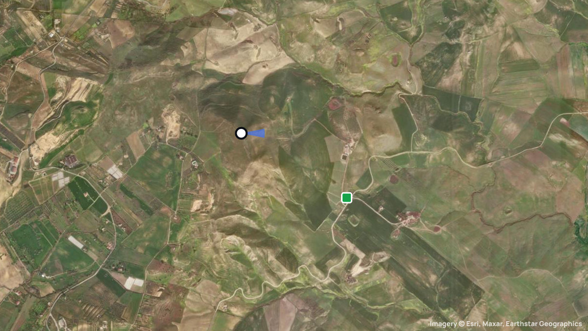 Satellite map of Santa Croce with its launches and landings