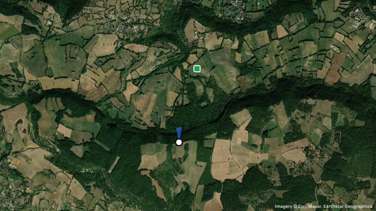 Satellite map of Le Villard with its launches and landings
