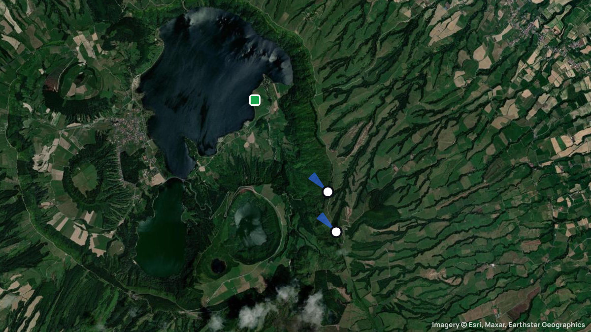 Satellitenkarte von Sete Cidades mit Start- und Landeplätzen