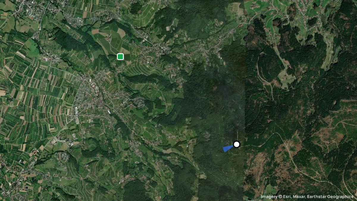 Satellitenkarte von Omerskopf mit Start- und Landeplätzen