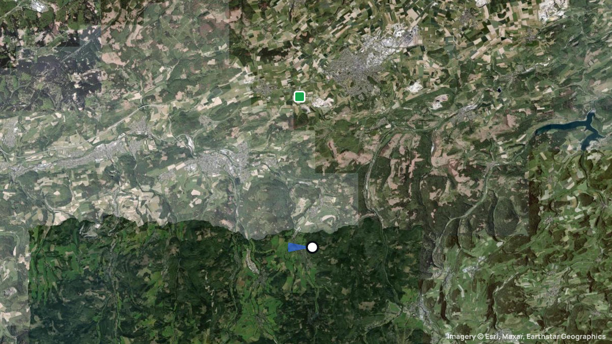Satellite map of Bruchhauser St. with its launches and landings