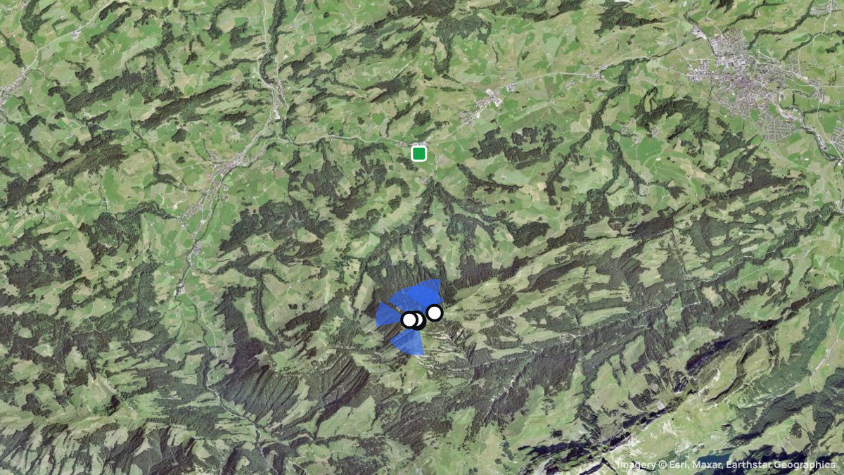 Satellitenkarte von Kronberg mit Start- und Landeplätzen