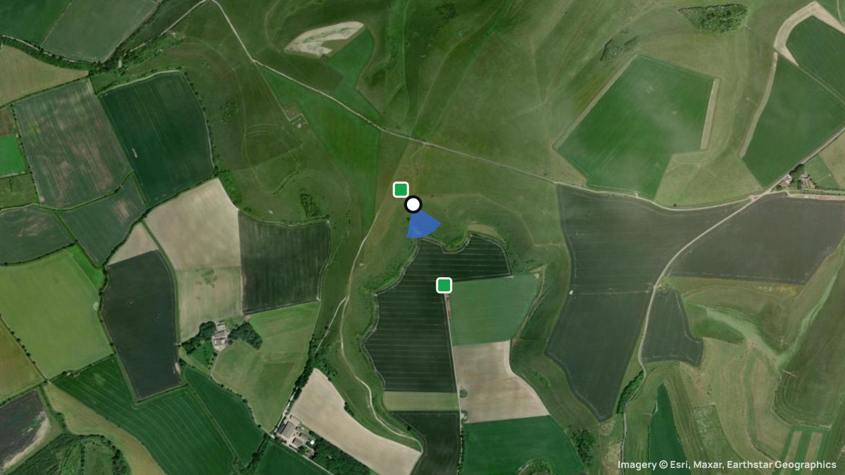 Satellitenkarte von Rifle Range mit Start- und Landeplätzen