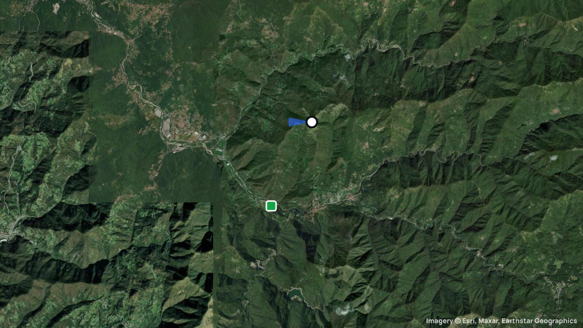 Satellitenkarte von Monte Banca mit Start- und Landeplätzen